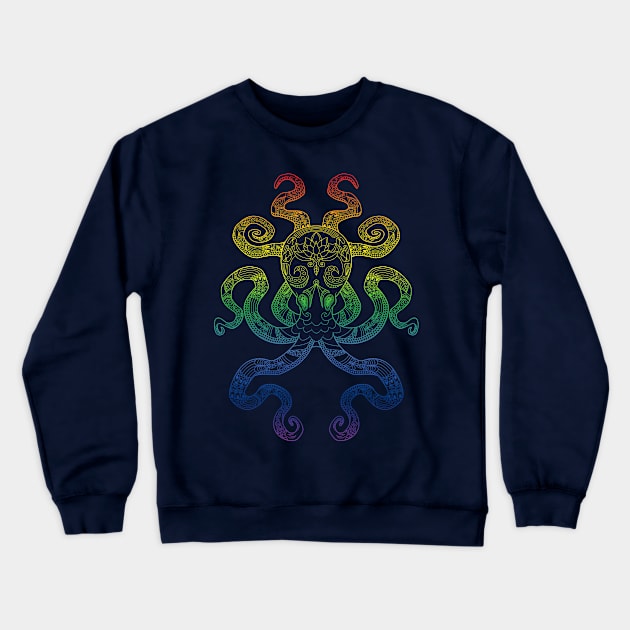 Rainbow Octopus Crewneck Sweatshirt by theMeticulousWhim